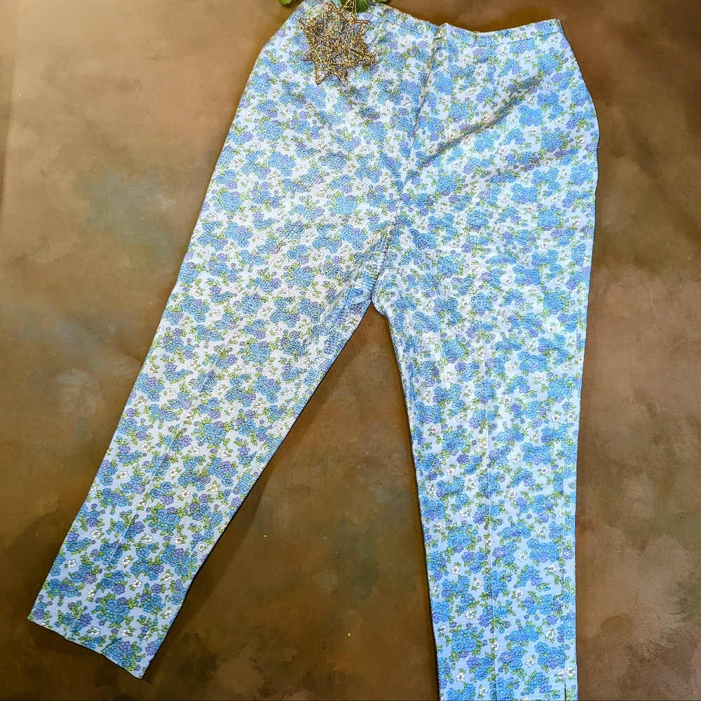 Vintage Pants Sears Perma Prest Floral 70s